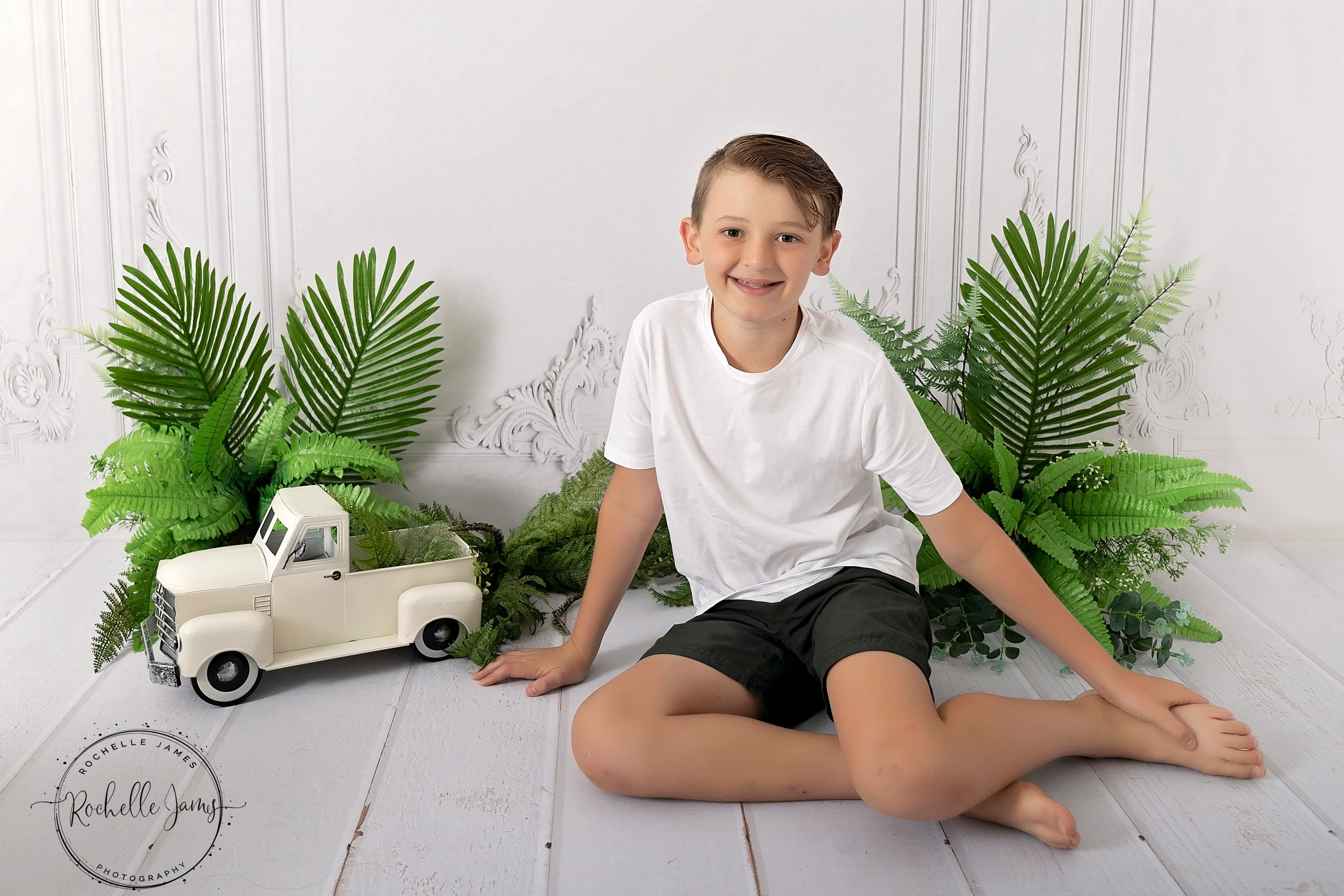 Kate Grey Blue Wood Floor Computer Printed Rubber Floor Mat - Image 5