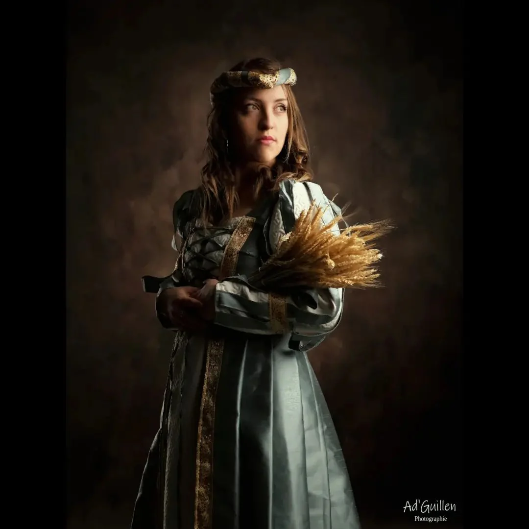 Kate Brown Oil Painting/Blue Texture Collapsible Backdrop Photography 5X6.5ft(1.5x2m) - Image 11