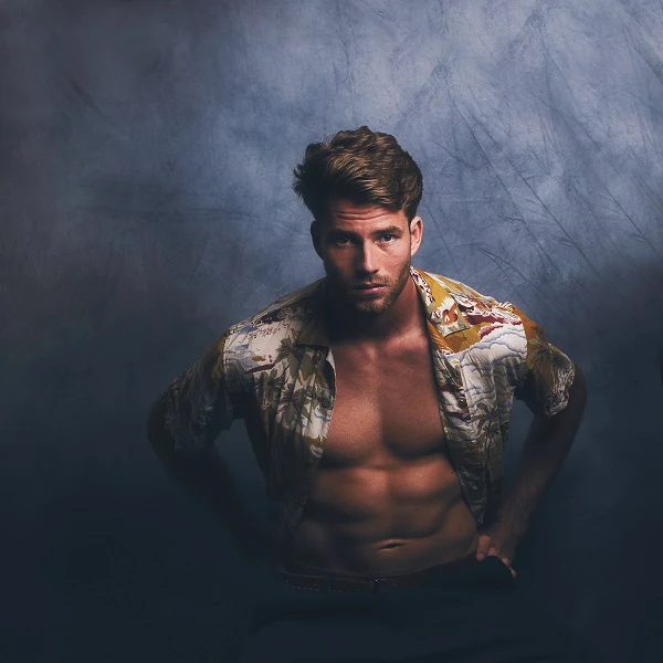 Kate Brown Oil Painting/Blue Texture Collapsible Backdrop Photography 5X6.5ft(1.5x2m) - Image 3