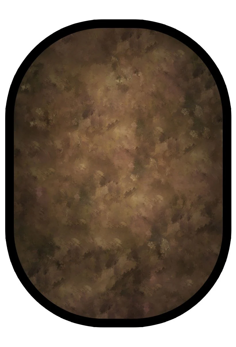 Kate Brown Oil Painting/Blue Texture Collapsible Backdrop Photography 5X6.5ft(1.5x2m) - Image 4