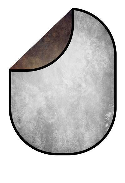 Kate Dark Brown Abstract Texture/Silver Grey Texture Collapsible Backdrop Photography 5X6.5ft(1.5x2m) - Image 4