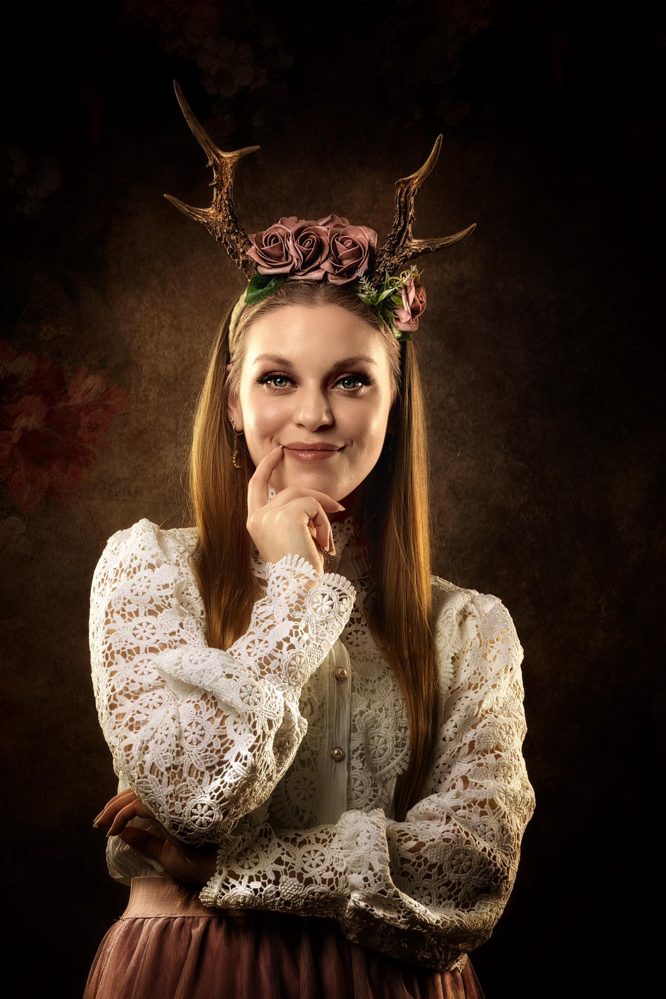 Kate Fine Art Dark/Brown Floral Collapsible Backdrop Photography 5X6.5ft(1.5x2m) - Image 10