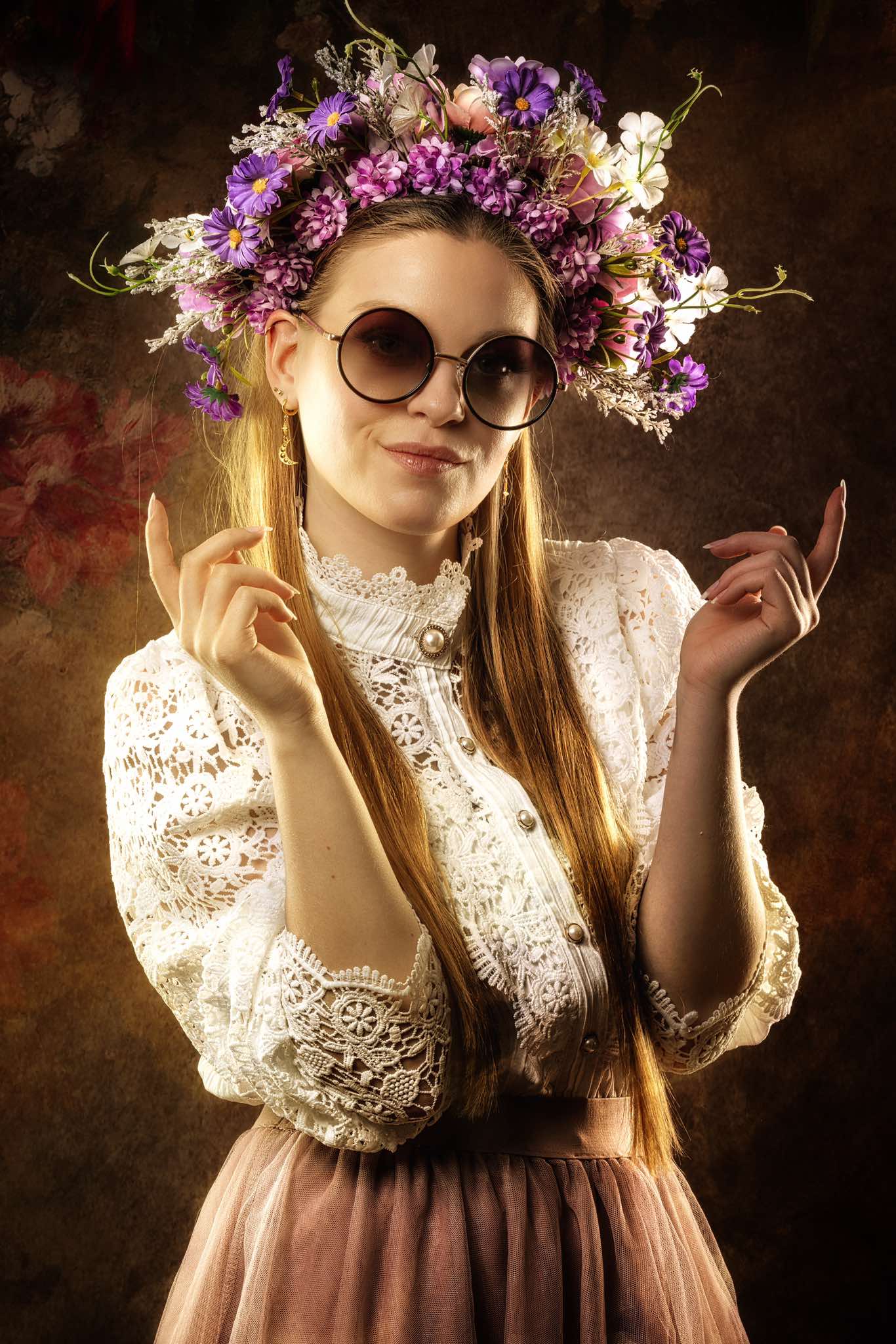 Kate Fine Art Dark/Brown Floral Collapsible Backdrop Photography 5X6.5ft(1.5x2m) - Image 12