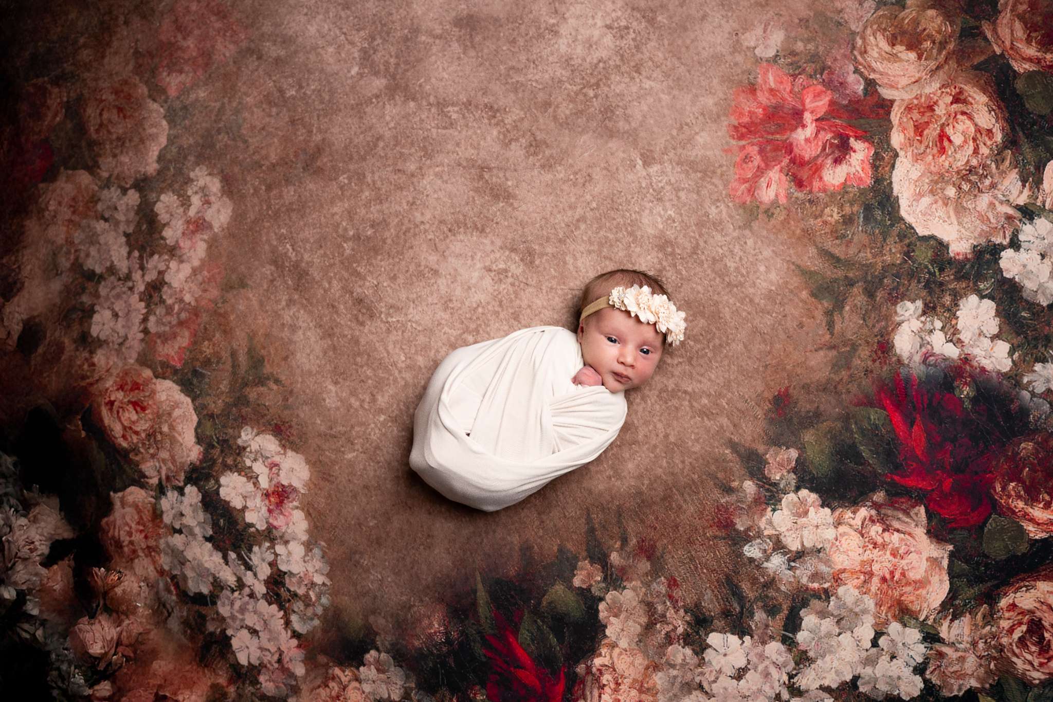 Kate Fine Art Dark/Brown Floral Collapsible Backdrop Photography 5X6.5ft(1.5x2m) - Image 7